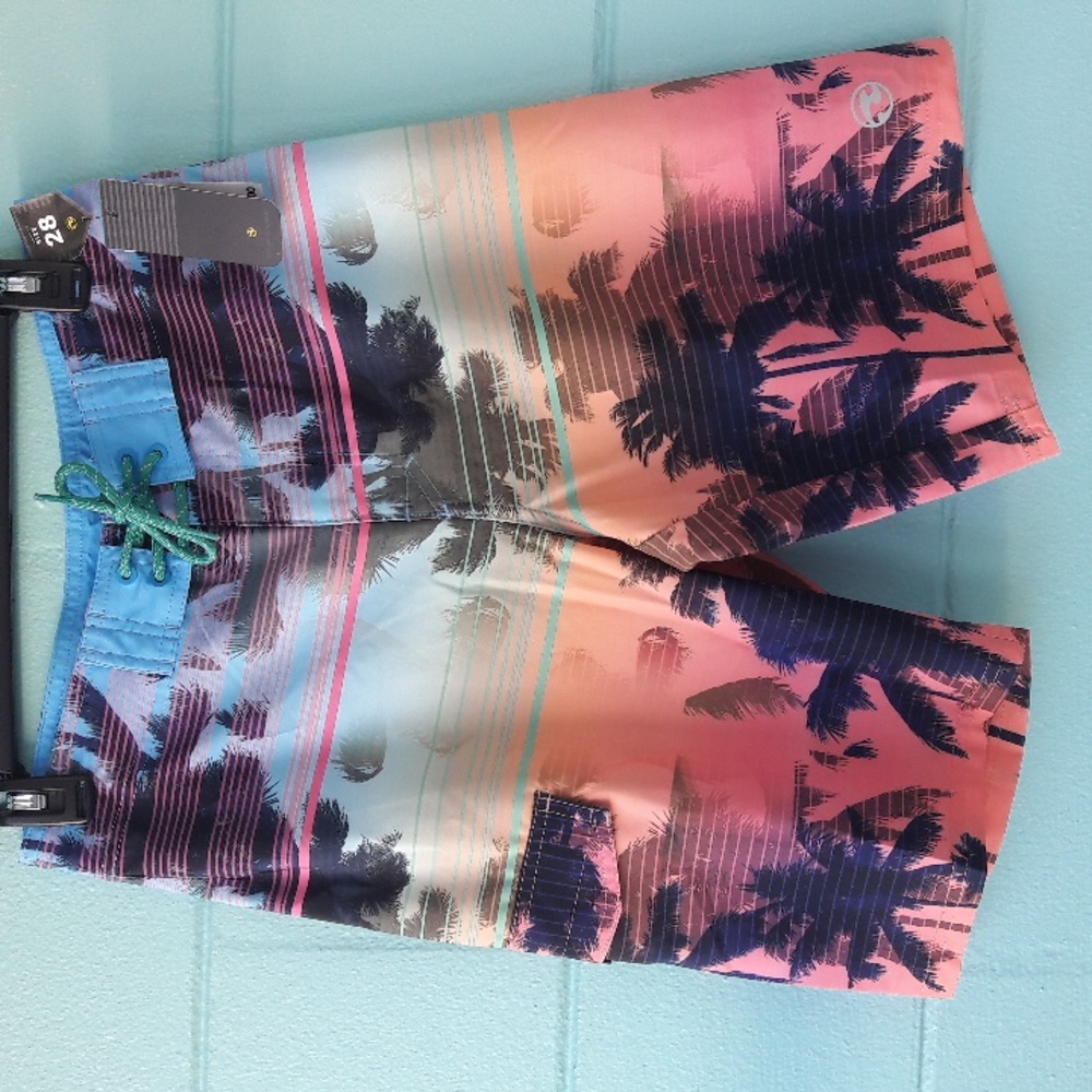 NWT "Ocean Current" Board Shorts Mens Size 28 Waist